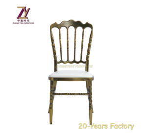 Factory Direct Stackable Metal Weddings Event Banquet <b>Chair</b> With Cushion - Product Image 2