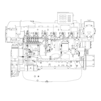 600hp 6 Cylindres Marine Inboard Propulsion Diesel Moteur 800hp Moteurs des Engins Bateau 4 Temps