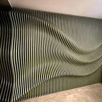 Mur-rideau extérieur en aluminium avec revêtement en poudre, design moderne incurvé, résistant à l'eau et à la chaleur, sur mesure pour hôtel