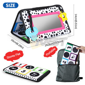 ของเล่นสำหรับเด็ก,ของเล่นเด็กมีกระจกส่องหน้าท้องทำจากกระจกสีขาวดำความเปรียบต่างสูงสองเท่าสำหรับทารก - Product Image 6