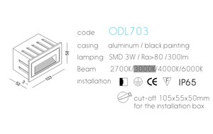 Aluminio IP65 impermeable cuadrado LED exterior empotrado pared luz LED escalera paso Luz - Product Image 6