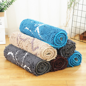 Paillassons d'intérieur, <span class=keywords><strong>paillasson</strong></span> <span class=keywords><strong>chien</strong></span> en chenille, tapis d'entrée lavable antidérapant pour chaussures boueuses et pattes de <span class=keywords><strong>chien</strong></span> - Product Image 5