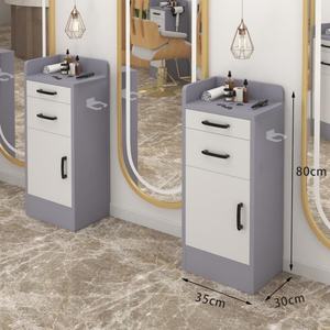 Carritos de Peluquería Rodantes en Negro, Gris y Blanco, Carritos de Metal para Salón de Belleza, Spa y Peluquería - Product Image 5