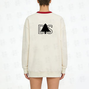 <span class=keywords><strong>Felpa</strong></span> <span class=keywords><strong>Oversize</strong></span> da Donna con Collo a Girocollo e Tasca a Quadri <span class=keywords><strong>Rossa</strong></span>, Manica Lunga, Pullover Casual Invernale - Product Image 5