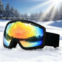 Masque et casque de ski pour adultes, taille unique, double couche PC, anti-buée, résistant au vent et au sable, anti-UV, pour le ski et l'alpinisme