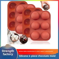 Moule en silicone semi-sphérique pour bombes au chocolat chaud - Moule à chocolat demi-sphère à 6/8/15 cavités - Moule à dôme rond pour gâteau