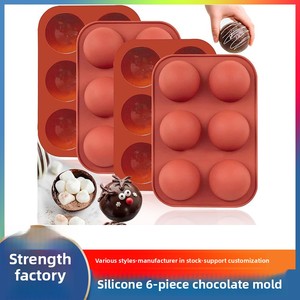 Molde <span class=keywords><strong>de</strong></span> silicona semiesférico para bombas <span class=keywords><strong>de</strong></span> chocolate caliente - Molde <span class=keywords><strong>de</strong></span> chocolate <span class=keywords><strong>de</strong></span> media bola con 6/8/15 cavidades - Bandeja <span class=keywords><strong>de</strong></span> hornear redonda tipo cúpula para pasteles - Product Image 3