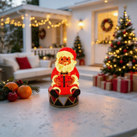 Décoration de Noël Père Noël en PVC et Fer, Veilleuse Ambiante, Cadeau Festif, Fabriqué en Chine