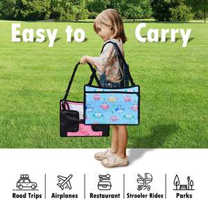 Plateau de voyage pour siège auto pour enfants, accessoires pour sièges auto, table d'activités pour tout-petits, bureau de voyage avec organisateur, voyage en voiture - Product Image 6