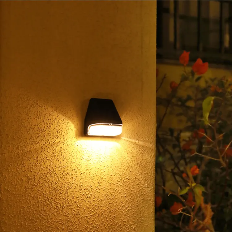 LED solar Outdoor Waterproof Wall Lamp and Porch Light Courtyard Garden Wall Lights For Home Outdoor Lighting