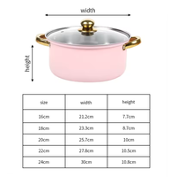 Lot de 10 ustensiles de cuisine en acier inoxydable pour cuisson à induction, casseroles roses, batterie de cuisine pour hôtels
