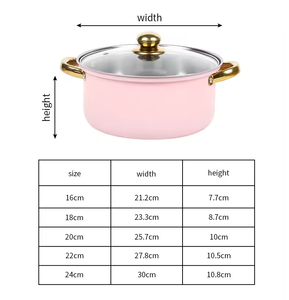 Juego de Utensilios de Cocina de Acero Inoxidable de 10 Piezas, <span class=keywords><strong>Olla</strong></span> de Inducción, Cacerola Rosa, Ollas de Cocina para Hotel - Product Image 2