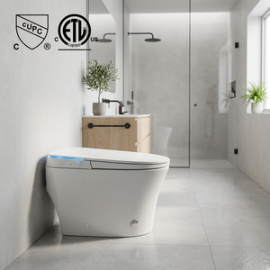 Bidet <span class=keywords><strong>WC</strong></span> intelligent certifié MWD CUPC ETL, sans limite de pression d'eau, chasse d'eau par siphon à commande au pied, toilette bidet automatique en gros - Product Image 2