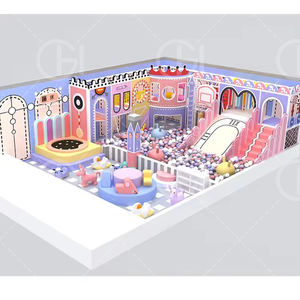 HG Château gonflable en peluche à haute capacité, toboggan de sécurité, fosse à balles, château malicieux, équipement de terrain de jeu intérieur pour enfants, 1 an - Product Image 5