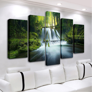 Affiches Paysagères <span class=keywords><strong>Coucher</strong></span> <span class=keywords><strong>de</strong></span> <span class=keywords><strong>Soleil</strong></span> pour Chambre d'Enfant, Impressions Florales sur Toile, Lot <span class=keywords><strong>de</strong></span> 5 Pièces, Décoration Murale Artistique - Product Image 2