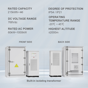 Sistema de Almacenamiento de Energía Industrial y Comercial de Alto Voltaje Híbrido Masivo BESS de 215Kwh 430Kwh con Gabinete para Baterías - Product Image 2