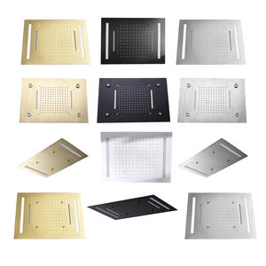 Pomme de douche à cascade double à sept couleurs DISSI Sindi LED en acier inoxydable pour salle de bain, éclairage de vanité - Product Image 2