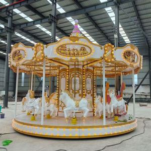 Suministro Directo de Fábrica: Nuevo Carrusel Infantil de Fibra de Vidrio con Caballos Giratorios, Equipo de Diversión para Áreas Turísticas - Product Image 3