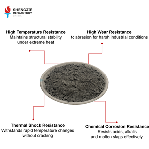 Carburo de Silicio <span class=keywords><strong>Refractario</strong></span> Moldeable, Alta Resistencia a Altas Temperaturas, Resistente al Desgaste, Anti-Erosión, Certificado ISO, <span class=keywords><strong>Refractario</strong></span> Medio - Product Image 2