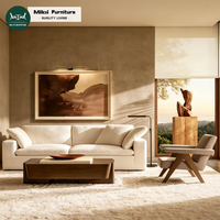 Ensemble de canapés modulaires en forme de L, style moderne et contemporain, meubles de salon, structure en bois massif, tissu personnalisable pour appartement et maison