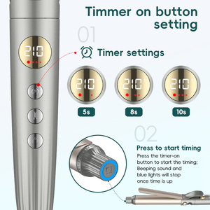 Biểu Tượng Tùy Chỉnh Đầy Đủ Màu Đen Cắt Cắt Tóc Curling Sắt Tourmaline Gốm Thùng Tóc Chuyên Nghiệp Curler Tóc Vẫy Phong Cách Công Cụ - Product Image 2