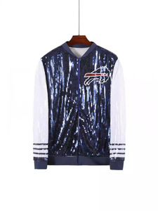 Stock Wholesale Custom Football Philadelphia Eagle <strong>Green</strong> Game Day Sports Glitter Jersey Eagles <strong>Sequin</strong> <strong>Jackets</strong> Coat Women <strong>Jacket</strong> - Product Image 5