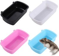 Lot de 4 bols suspendus en plastique pour animaux de compagnie, gamelles et abreuvoirs pour hamsters, pigeons et oiseaux en cage