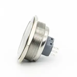 40mm 3-6V 12-24V Super Short Flat Head Micro Stroke NO 3 Pin Stainless Steel Metal Button Switch