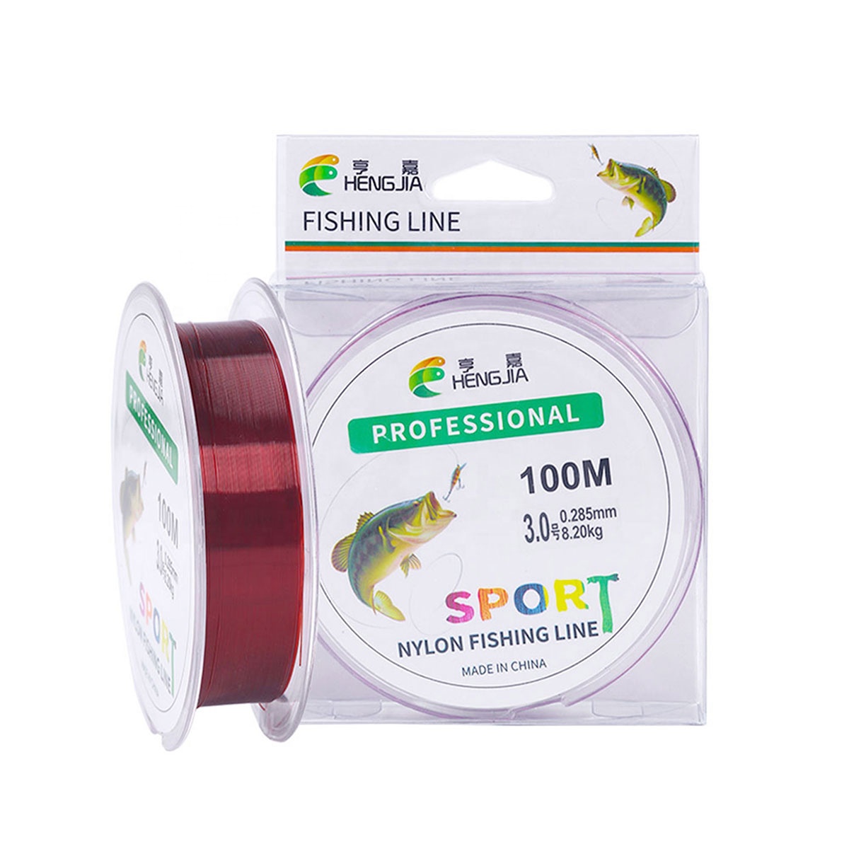 Lenza da pesca trasparente, 0,8 mm x 250 m, in nylon, resistente agli strappi, Fishing Line trasparente, set di 100 pezzi in alluminio, per decorazioni fai da te