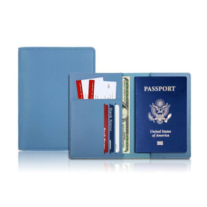 Porte-passeport en cuir gaufré en gros avec porte-cartes <span class=keywords><strong>de</strong></span> crédit, porte-passeport simple fait à la main - Product Image 3