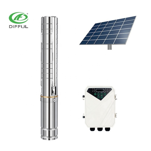 Complete Borehole Dc Submersible Deep Well Solar Pumps and Solar Panels Set