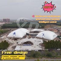 Tente dôme gonflable personnalisée pour sports, outil de course professionnel, logo, membrane d'air pour salle de football, stade, maisons à bulles