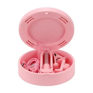 Espejo de <span class=keywords><strong>Maquillaje</strong></span> Portátil con Luz LED para Cuidado Personal y Transmisión en Vivo, Espejo Plegable de Viaje, Espejo de Mesa con Lámpara LED de Escritorio - Product Image 3
