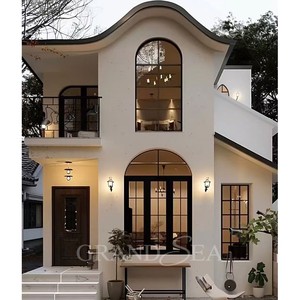 <span class=keywords><strong>Finestre</strong></span> <span class=keywords><strong>esterne</strong></span> commerciali ad arco ad arco con porta francese in acciaio fisso a buon mercato - Product Image 5