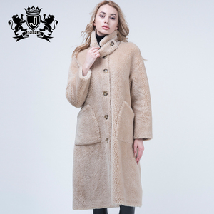 Pelli di Pecora di marca di Nuovo Disegno Russo Sopra Il Ginocchio <span class=keywords><strong>Cappotto</strong></span> di Pelliccia Vera Pelliccia Lungo <span class=keywords><strong>Cappotto</strong></span> <span class=keywords><strong>Shearling</strong></span> <span class=keywords><strong>Cappotto</strong></span> di pelle di Pecora - Product Image 2