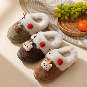 Chaussons d'hiver en coton chauds de haute qualité avec semelle en EVA naturelle, dessus en peluche, motif dessin animé mignon Mao Mao Tuo, neufs et de qualité supérieure - Product Image 2