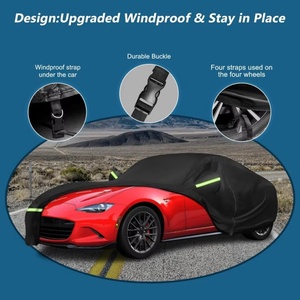 Housses de <span class=keywords><strong>voiture</strong></span> imperméables sur mesure pour Mazda Miata MX-5 1989-2023, <span class=keywords><strong>protection</strong></span> extérieure toutes saisons, coupe-vent, robuste, avec fermeture éclair - Product Image 2