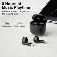 OEM ODM HE-080 TWS Bass Stereo True Wireless BT Earbuds Headphones untuk Ponsel, Tablet, Olahraga, dan Latihan