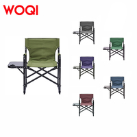 WOQI Fer Directeur Chaise Table Large Porte-Gobelet Pliant 330 Lbs Capacité de Charge Camping Extérieur Patio Utilisation Sac de Transport Inclus