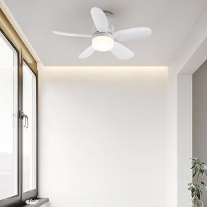 Quạt và đèn bán buôn E021, chất liệu nhựa ABS, đèn quạt 5 cánh với điều khiển từ xa, có thể điều chỉnh độ sáng, đèn quạt mini E27 - Product Image 1