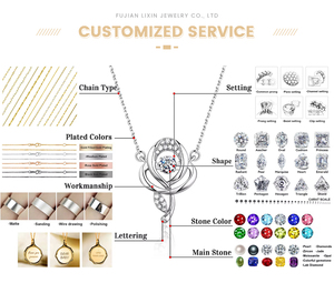 Collana con Pendente Moissanite da 1 Carato a Forma di Cuore, Catena da Donna per Clavicola, Zircone con Incisione Otto Cuori Otto Frecce - Product Image 6