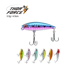 THORFORCE – leurres de pêche en plastique, Stickbait, pêche à la traîne en eau salée, 6cm, petit crayon flottant, leurre bionique triple hameçons