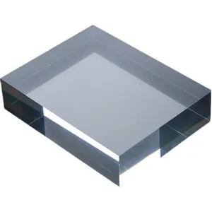 Blocs Acryliques Massifs Transparents Personnalisés, Bases Présentoirs en Perspex Lucite, Cubes Acryliques Cristal Transparents, Rehausseurs de Présentation - Product Image 1