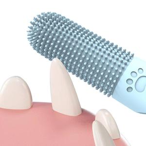 Brosse à dents pour animaux de compagnie en silicone souple de haute qualité à 360 degrés, personnalisée en gros, pour le nettoyage des dents des chiens et des chats - Product Image 3