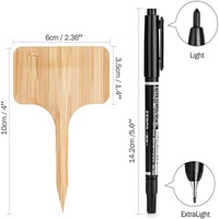 Étiquettes en bois en forme de T, étiquettes de plantes en bois imperméables pour jardin, décoration extérieure, marqueurs de fleurs, étiquettes de plantes en bois