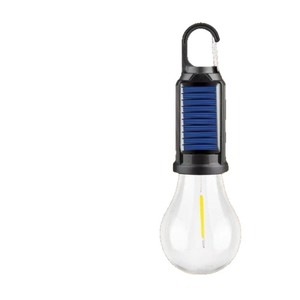 Nouvelle lampe solaire d'extérieur pour tente de camping avec ampoule LED COB tungstène chaude, corps doré en ABS, pour l'éclairage des stands de marché nocturne - Product Image 2