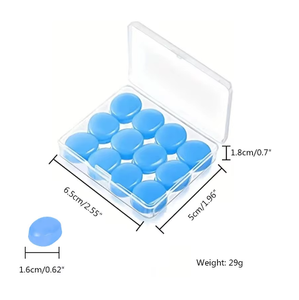 Bouchons d'oreilles en silicone moulable pour enfants, étanches et anti-bruit pour la natation et le sommeil, réutilisables avec étui de rangement carré - Product Image 3