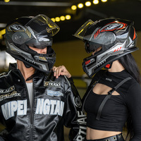 Casque de moto intégral toutes saisons certifié DOT, ABS, double visière, ventilé, anti-buée, unisexe, doublure en coton, garantie 1 an