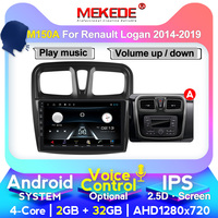 Mekede — lecteur dvd pour Renault Logan 2014 à 2019, avec contrôle vocal, Android 4core, pouces, wi-fi, GPS, BT, FM, son stéréo, 2 go + 32 go