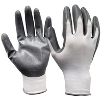 Guantes de Trabajo de Seguridad Recubiertos de Nitrilo Ligeros con Logotipo Personalizado, Resistentes al Desgaste, Flexibles y con Protección para las Manos